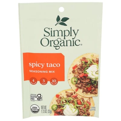 Simply Organic Salt-Free Spicy Seasoning Blend 2.40 oz.