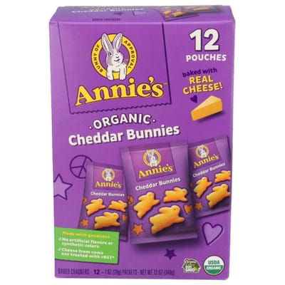 Cheddar Bunnies Snack Crackers, 7.5 oz, Annie's Homegrown