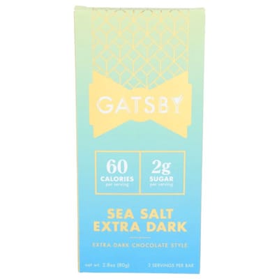  Gatsby Cookies & Cream White Chocolate Style Bar, 70 Calories  per Serving, 5g Sugar per Serving, 6g Net Carb per Serving, 2.8 Ounce (Pack  of 12) : Grocery & Gourmet Food