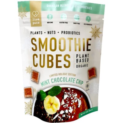 Live Pure Smoothie Cubes Chocolate Peanut Butter Protein