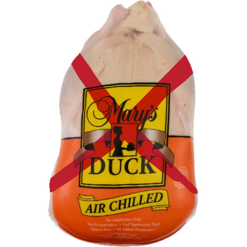 Organic Whole Duck (Frozen), 5 lb, Mary's Free Range