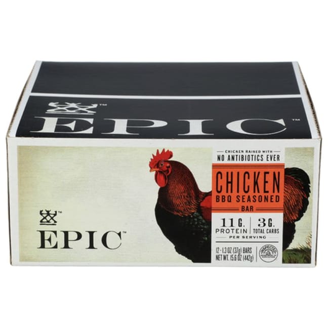 Epic BBQ Seasoned Chicken Bar 12 Pack Case