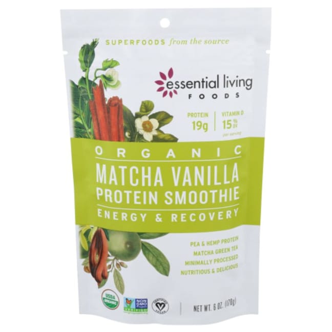 Essential Living Foods Organic Matcha Vanilla Protein Smoothie Powder, Shop Online, Shopping List, Digital Coupons