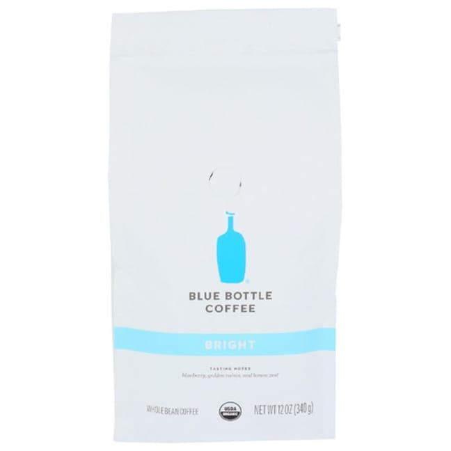 Blue Bottle Coffee Bright, Organic, Light Roast, Whole Bean Coffee, 12 oz 