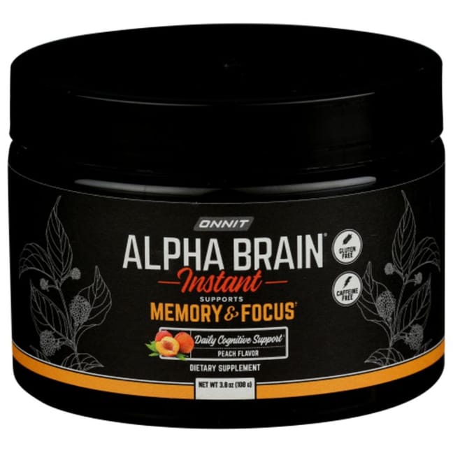 Onnit Natural Peach Flavor Alpha Brain Instant Memory and Focus Packet - 30  count per pack