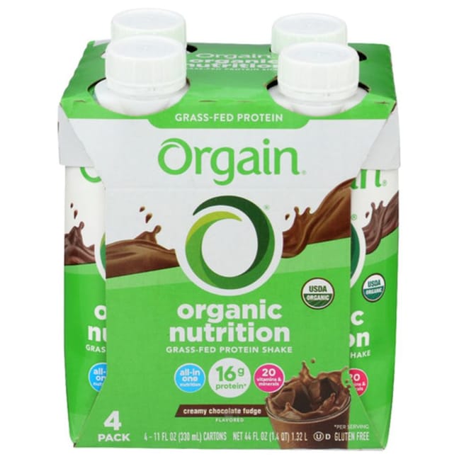 Orgain Clean Protein Protein Shake, Creamy Chocolate Fudge Flavor, 4 Pack - 4 pack, 11 fl oz cartons