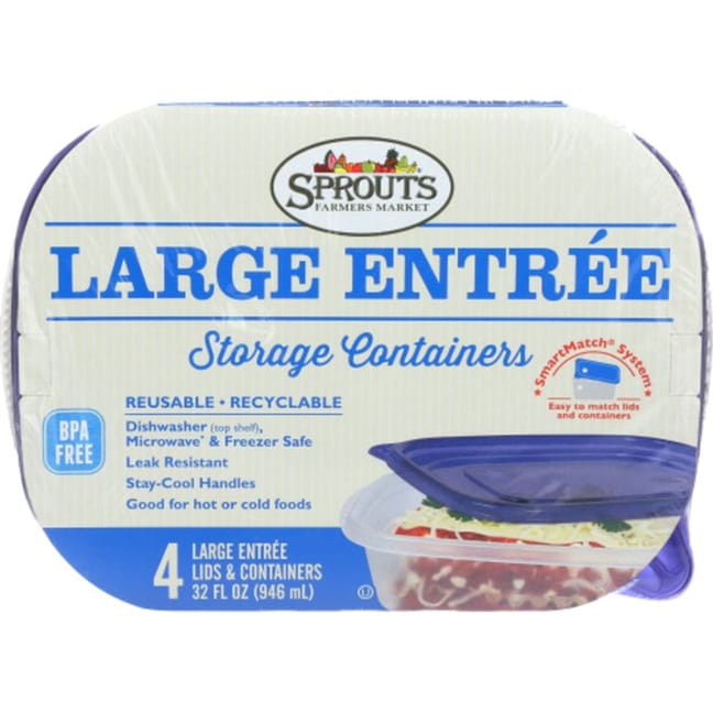 Disposable Container Entree 4CT - Best Yet Brand