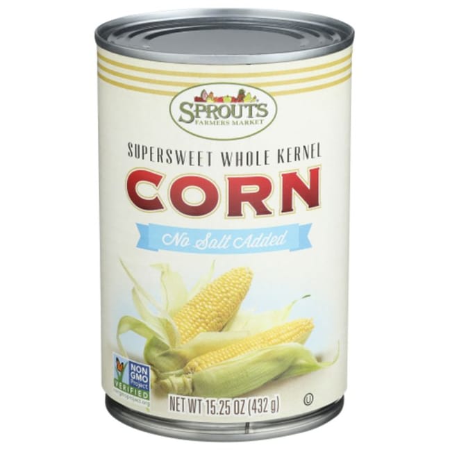 Canned Sweet Whole Kernel Corn - No Salt Added