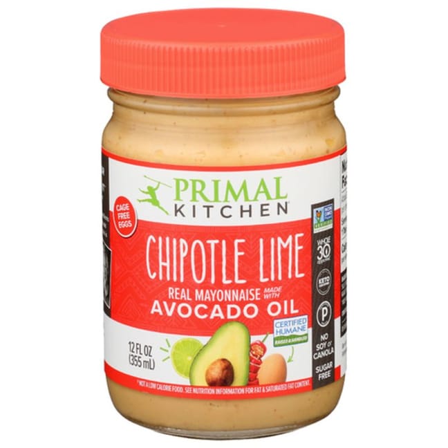 Primal Kitchen Chipotle Lime Mayo, Real Mayonnaise Made With Avocado Oil:  Calories, Nutrition Analysis & More